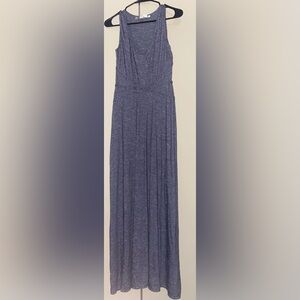 Max studio navy blue maxi dress size medium
